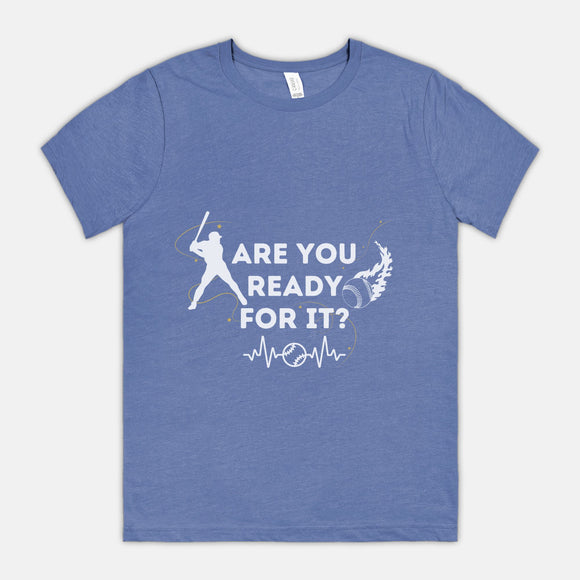 Baseball Ready For It Adult Tee