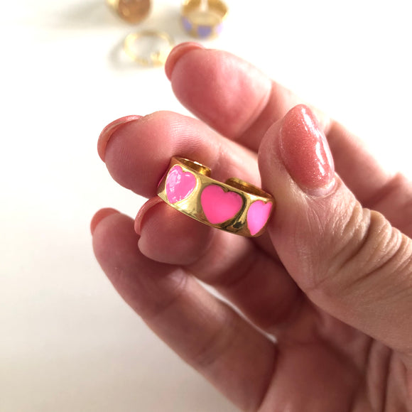Adult Pink Heart Ring